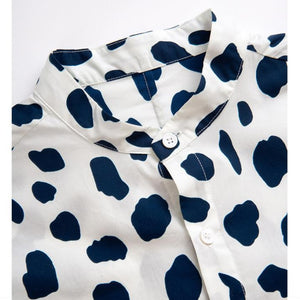 Cow pattern Blouses Sleeve Shirt  for  Women