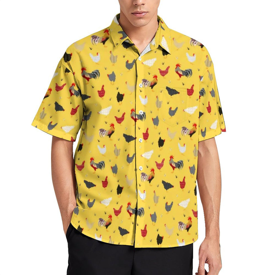 Chicken pattern Hawaiian Shirt