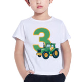 T Shirt for kid Farmer Tractor 1-9 Years Old Happy Birthday Gift