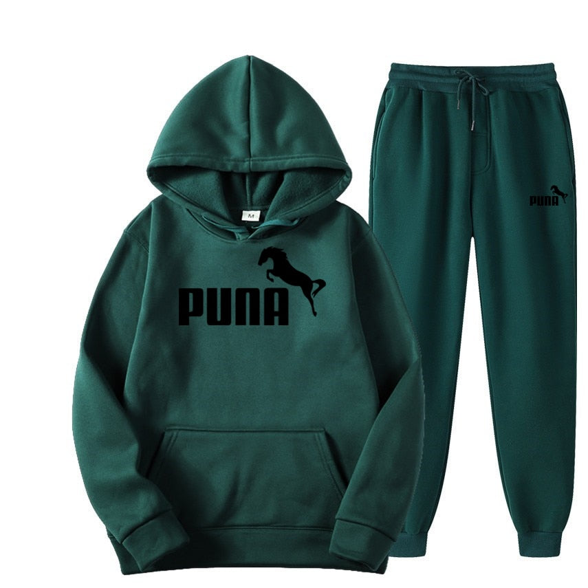 Fleece Hoodies and Pants Two Piece Sets Puna Horse - myfunfarm