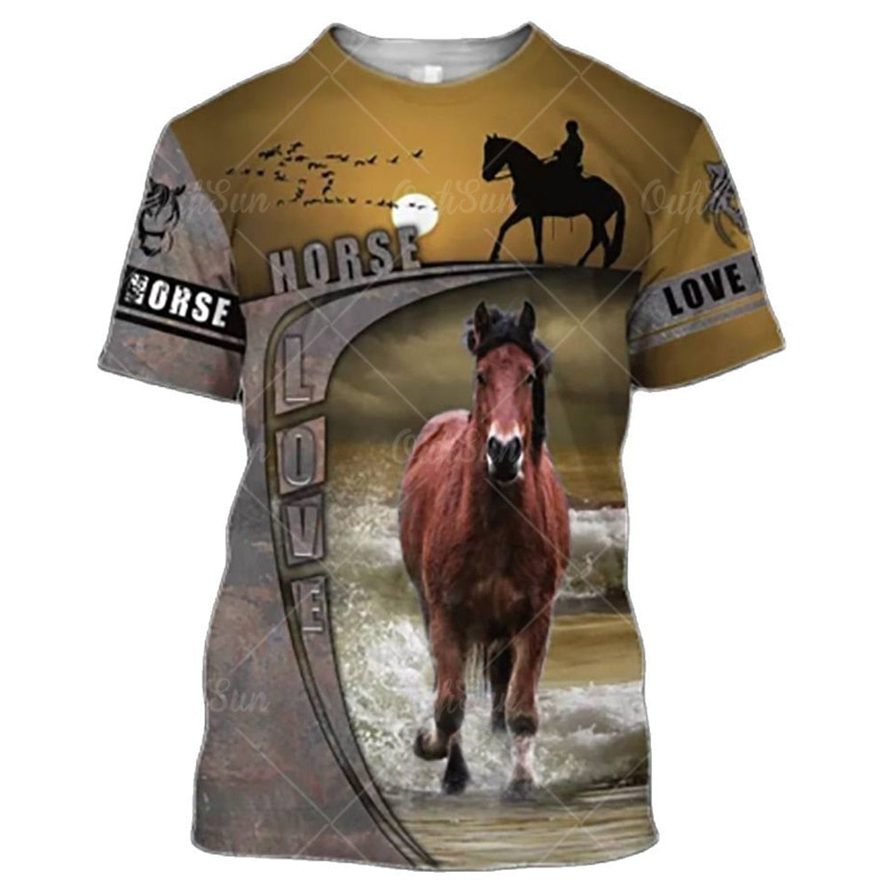 3D Printing Horse Unisex T-Shirt for Horse Lovers - myfunfarm