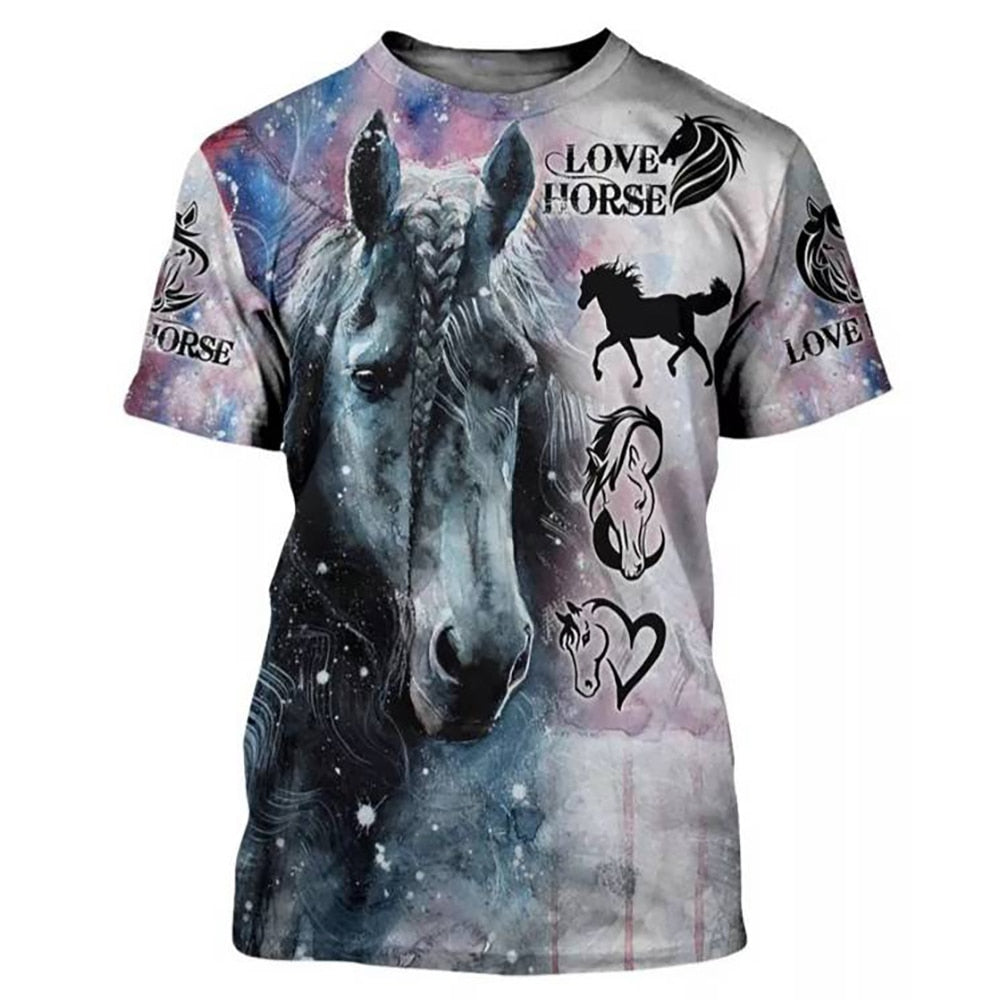 3D Printing Horse Unisex T-Shirt for Horse Lovers - myfunfarm