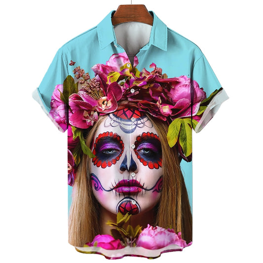 Horror Pattern Hawaiian Shirts Halloween - myfunfarm