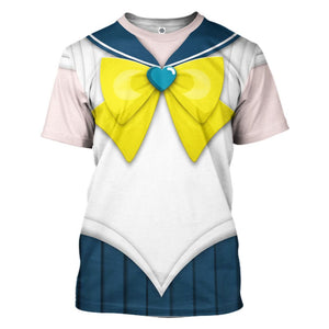 Cosplay Sailor Uranus Custom Tshirt Hoodie Long sleeve - Apparel