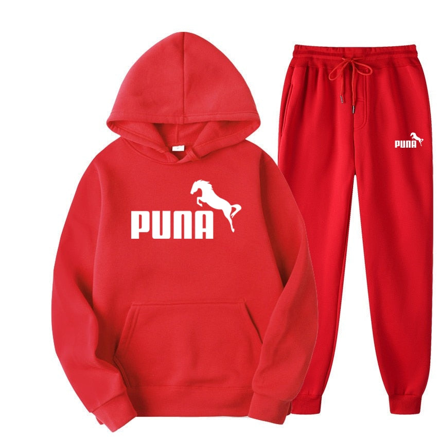 Fleece Hoodies and Pants Two Piece Sets Puna Horse - myfunfarm