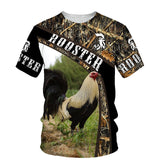 Rooster 3D Print T Shirt Men Street Fashion