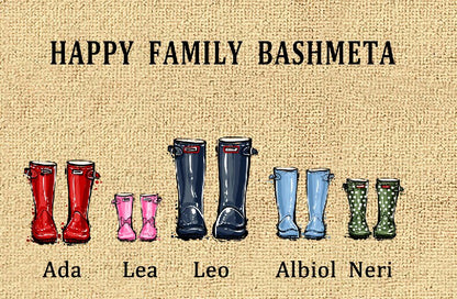 Custom Family Names- Personalized Doormat Home Decor - myfunfarm
