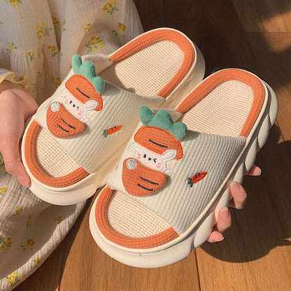 Slippers Four Seasons Indoor Home  Cute Cartoon Cow design - myfunfarm