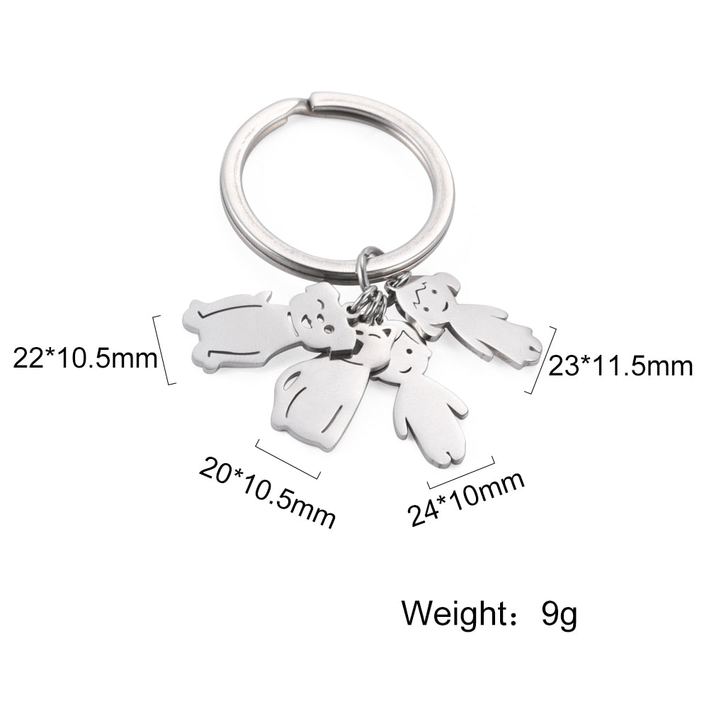 Personalized Keychain Custom Name - Child Mother Kid - myfunfarm