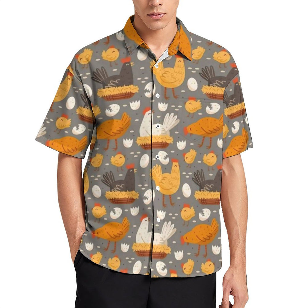 Chicken pattern Hawaiian Shirt