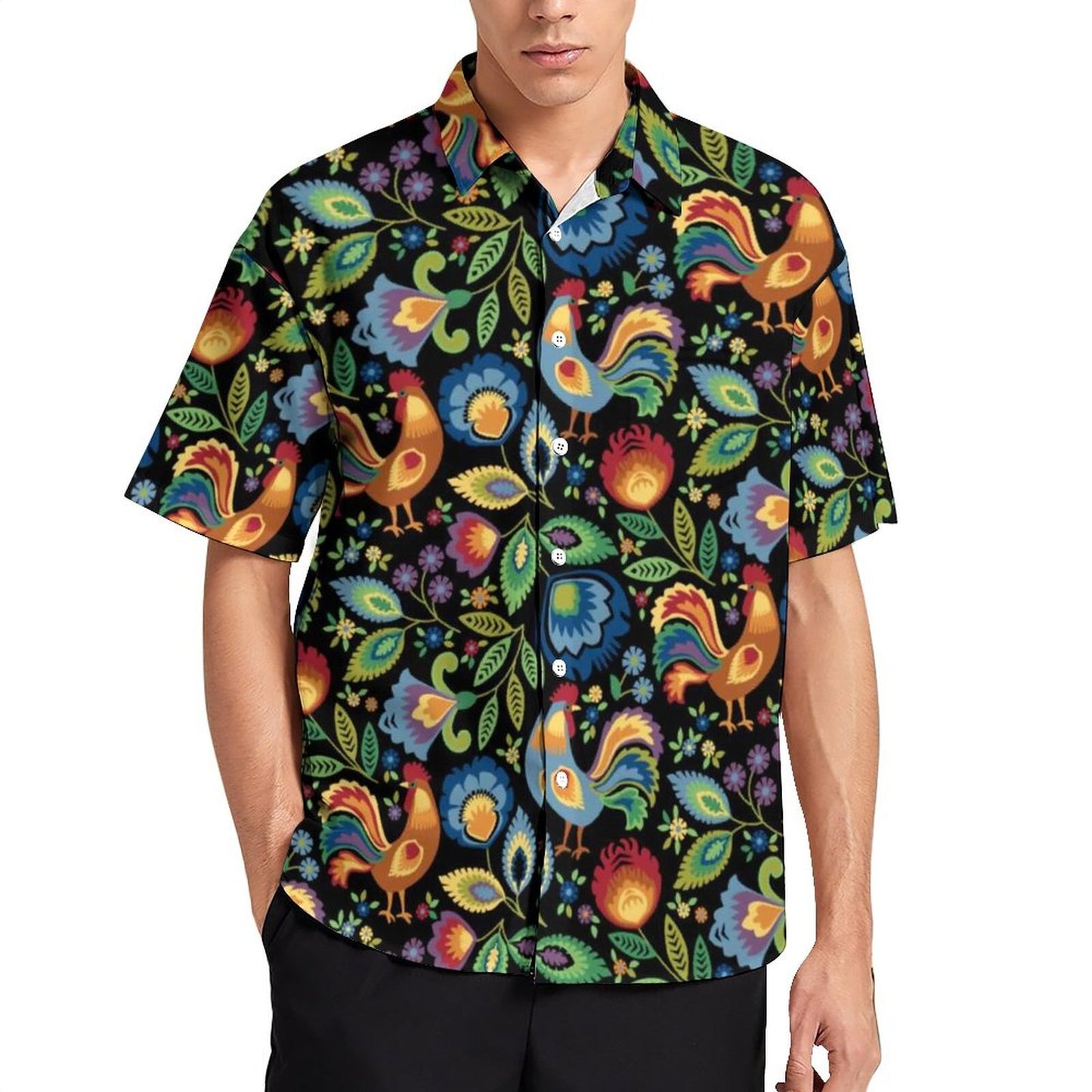Chicken pattern Hawaiian Shirt - myfunfarm