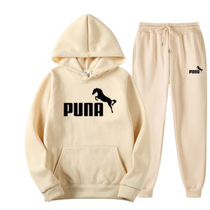 Fleece Hoodies and Pants Two Piece Sets Puna Horse