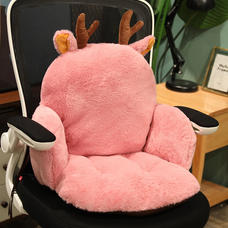 Cow Pillow Seat Cushion Stuffed Plush Sofa Indoor Floor Home Chair Decor Winter - myfunfarm