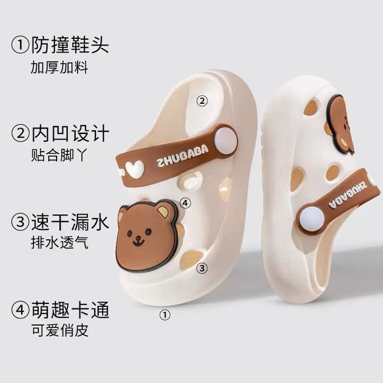 Summer Cold Slippers Non -slip and Soft Bottom Comfort Cute Baby Hole Shoes - myfunfarm