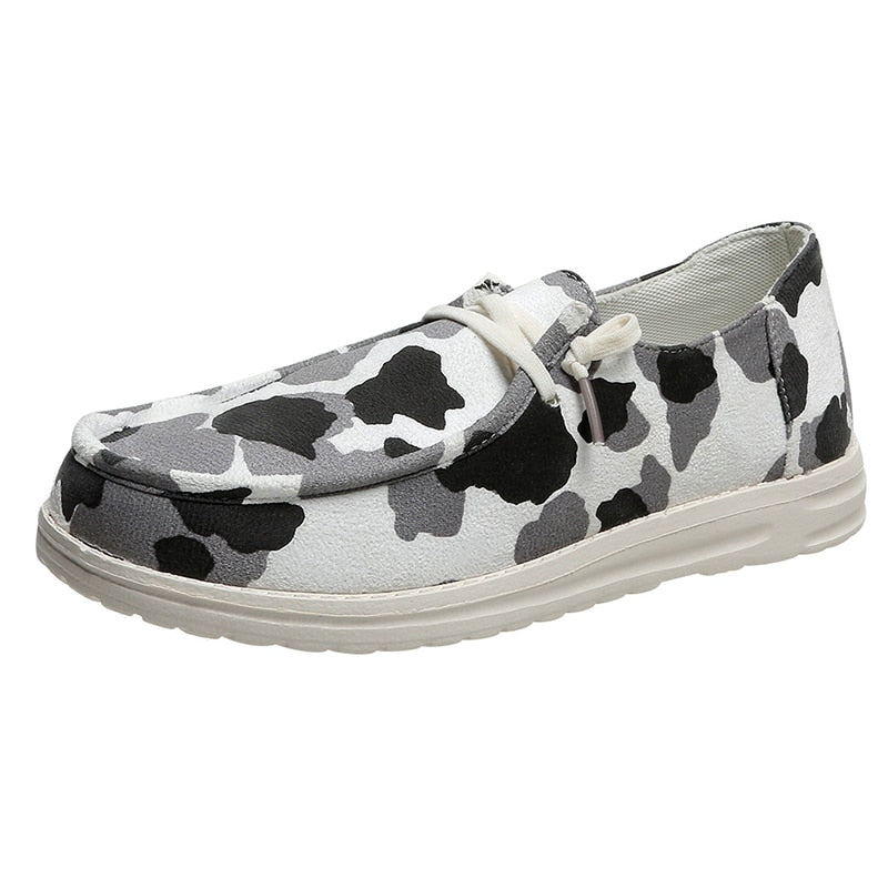 Canvas Woman Shoes Casual cow pattern