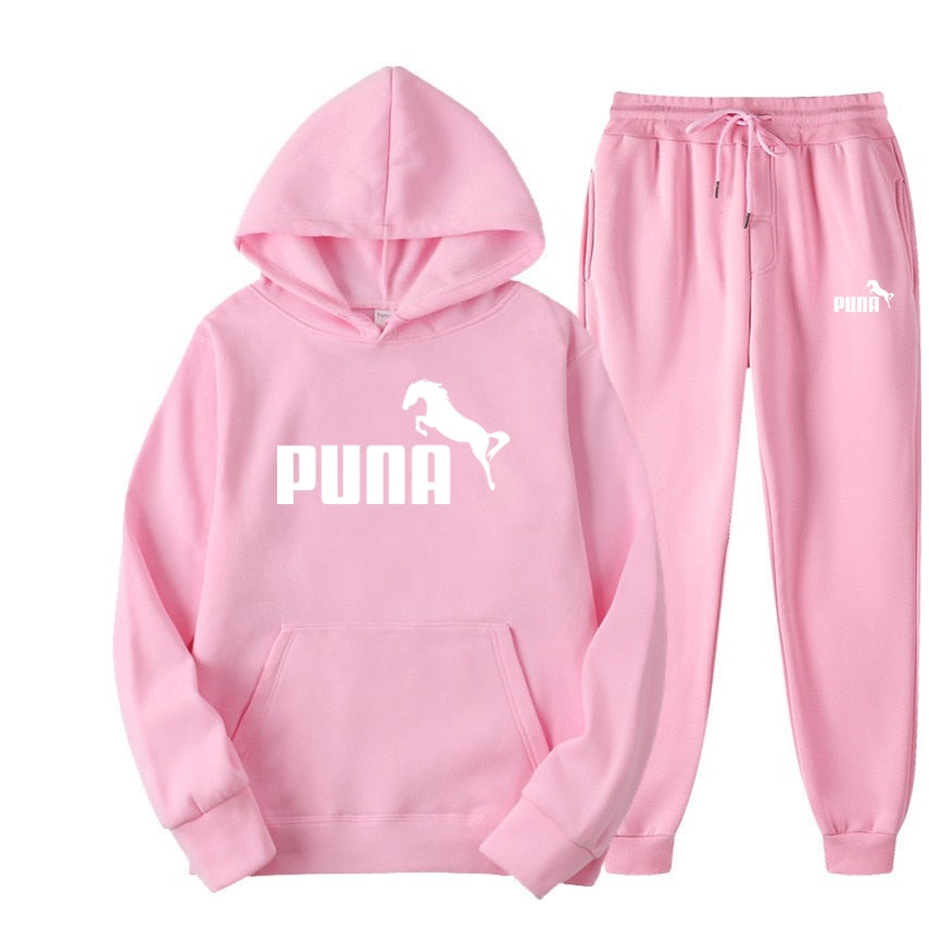 Fleece Hoodies and Pants Two Piece Sets Puna Horse - myfunfarm
