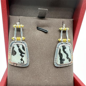 Cow Pattern Earrings Handmade