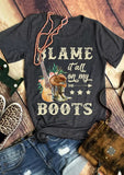 Blame It All On My Roots T-Shirts Western Country Music Lover