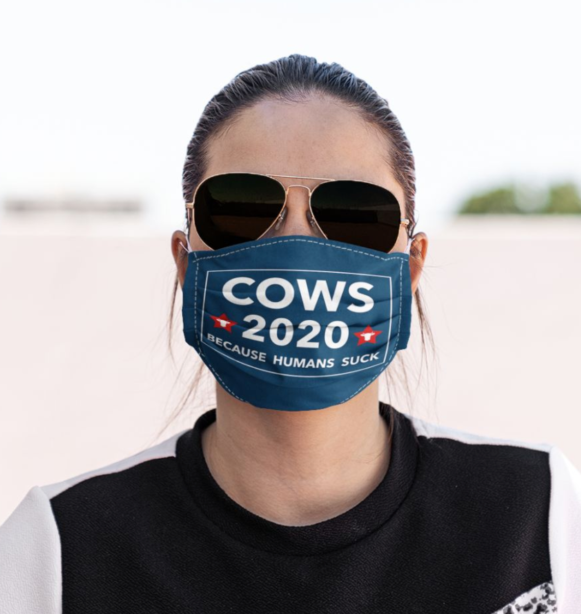 Cows 2020 because humans suck  - Men's and Women's t-shirt , Hoodies - myfunfarm