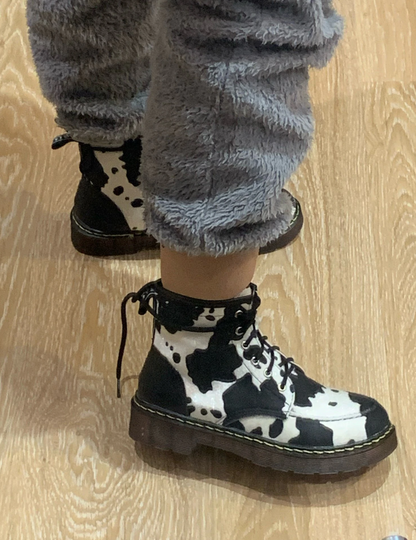 Women Boots Winter High Quality Comfortable Cow pattern - myfunfarm