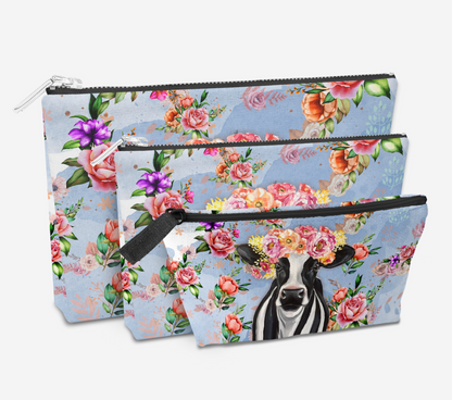 Zipper Pouch - Cow paintting style