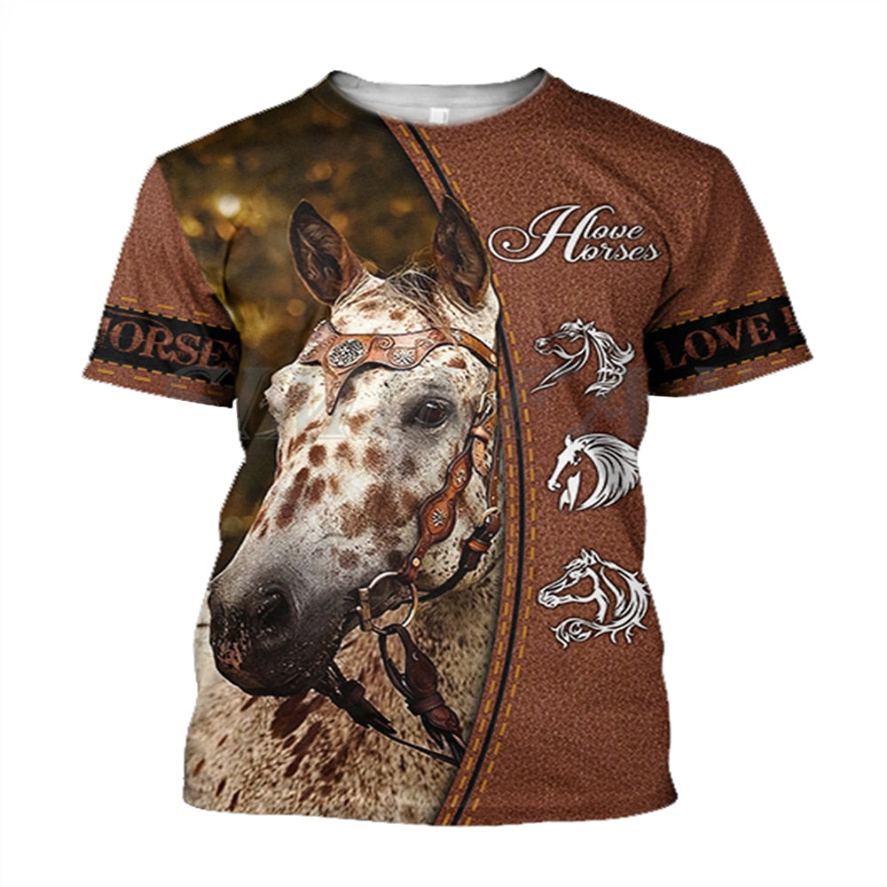 3D Printing Horse Unisex T-Shirt for Horse Lovers - myfunfarm