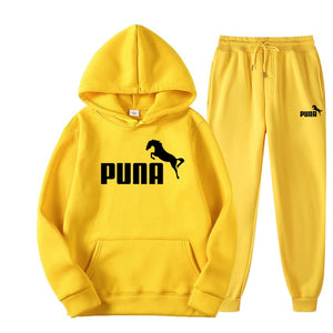 Fleece Hoodies and Pants Two Piece Sets Puna Horse