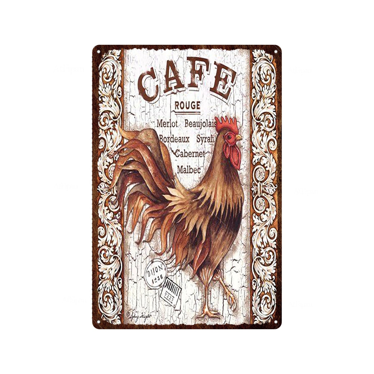 Fresh Eggs Metal Tin Sign Farm Home Wall Decor Happy Chicken Retro - myfunfarm