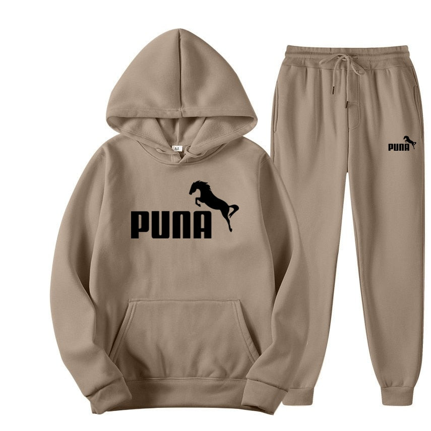Fleece Hoodies and Pants Two Piece Sets Puna Horse - myfunfarm