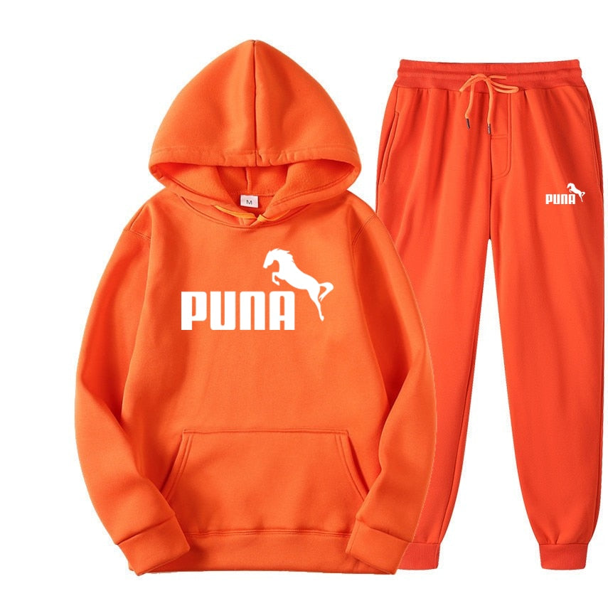 Fleece Hoodies and Pants Two Piece Sets Puna Horse - myfunfarm