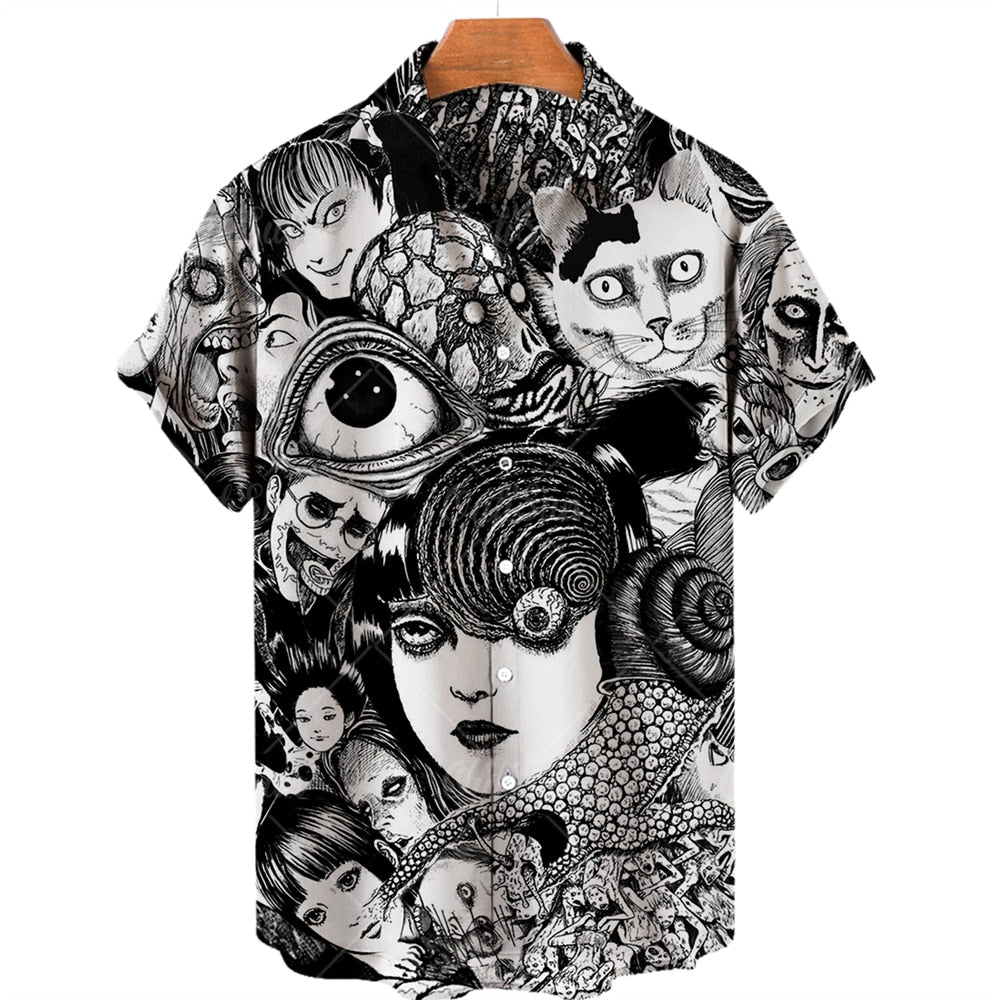 Horror Pattern Hawaiian Shirts Halloween