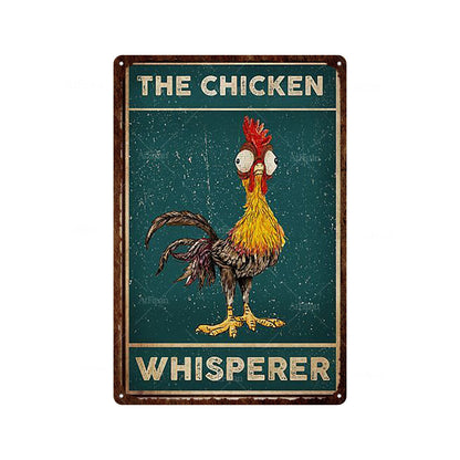 Fresh Eggs Metal Tin Sign Farm Home Wall Decor Happy Chicken Retro - myfunfarm