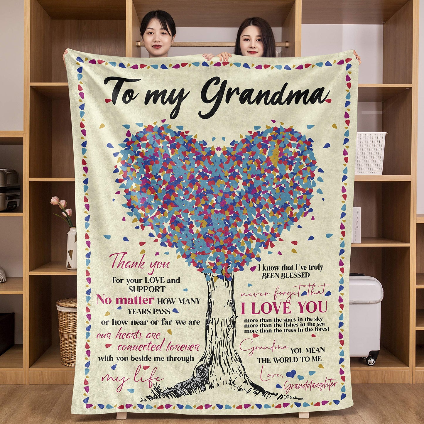 I Love You Mom Throw Blanket Gifts for Mom Birthday Gifts for Women -Mom Gifts From Daughter or Son for Birthday Mothers Day - myfunfarm