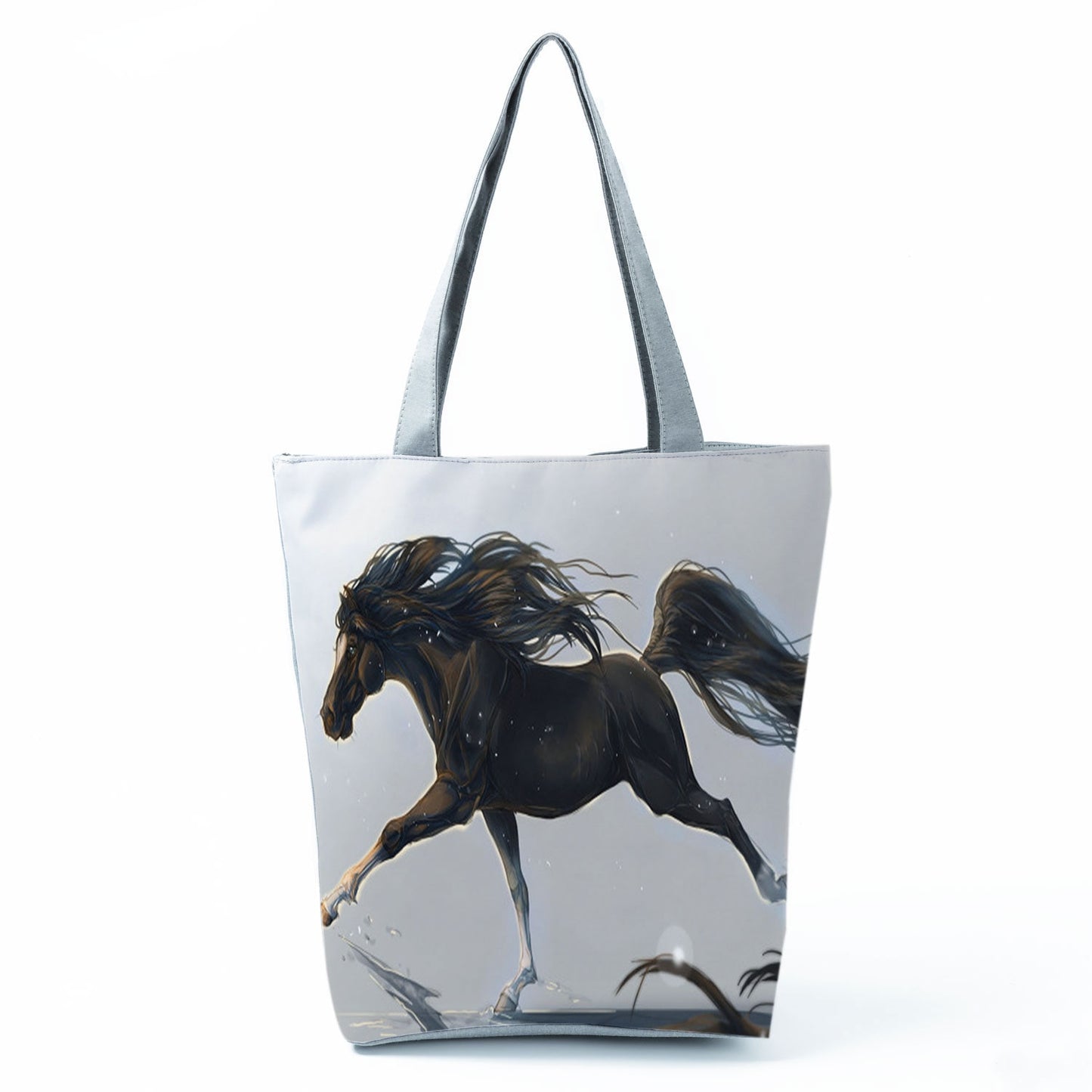 Watercolor Horse Print Shopping Tote bag - myfunfarm