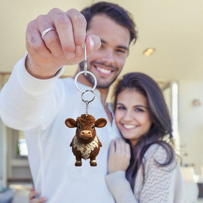 Cow Cartoon Cute Car Keychain ornaments - myfunfarm