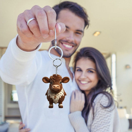 Cow Cartoon Cute Car Keychain ornaments - myfunfarm