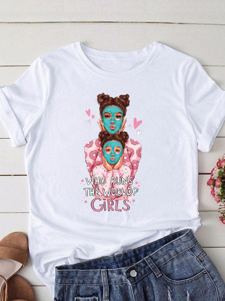 Lovely Mom and kids Print Summer Graphic T-Shirt - myfunfarm