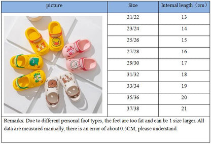 Summer Cold Slippers Non -slip and Soft Bottom Comfort Cute Baby Hole Shoes - myfunfarm