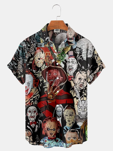Horror Pattern Hawaiian Shirts Halloween