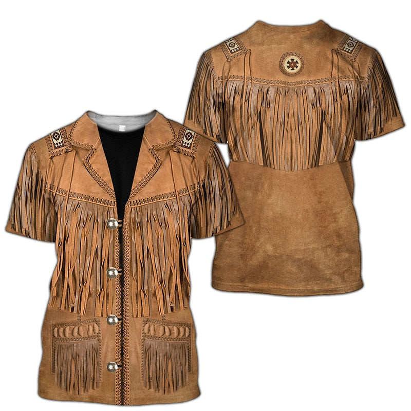 Western Cowboy Graphic Unisex T-Shirt Cosplay Costumes - myfunfarm