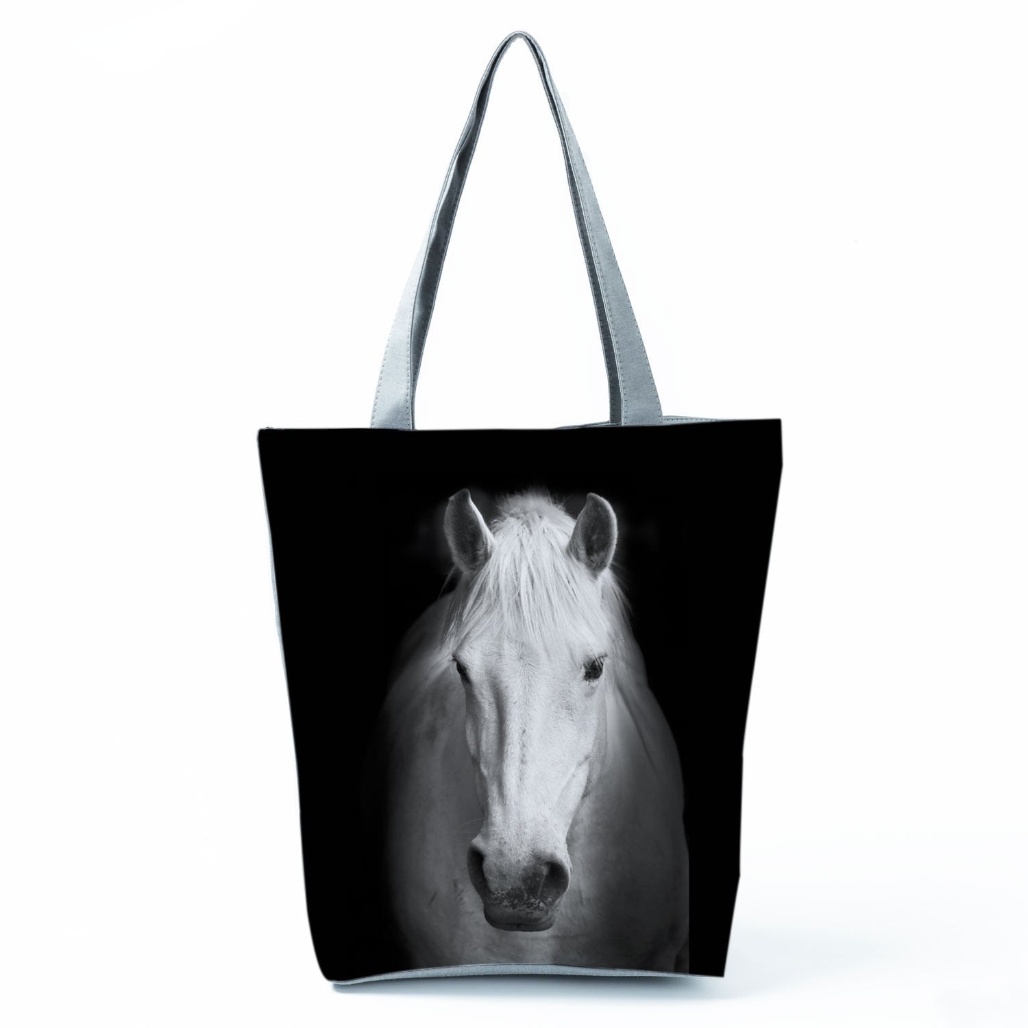 Watercolor Horse Print Shopping Tote bag - myfunfarm