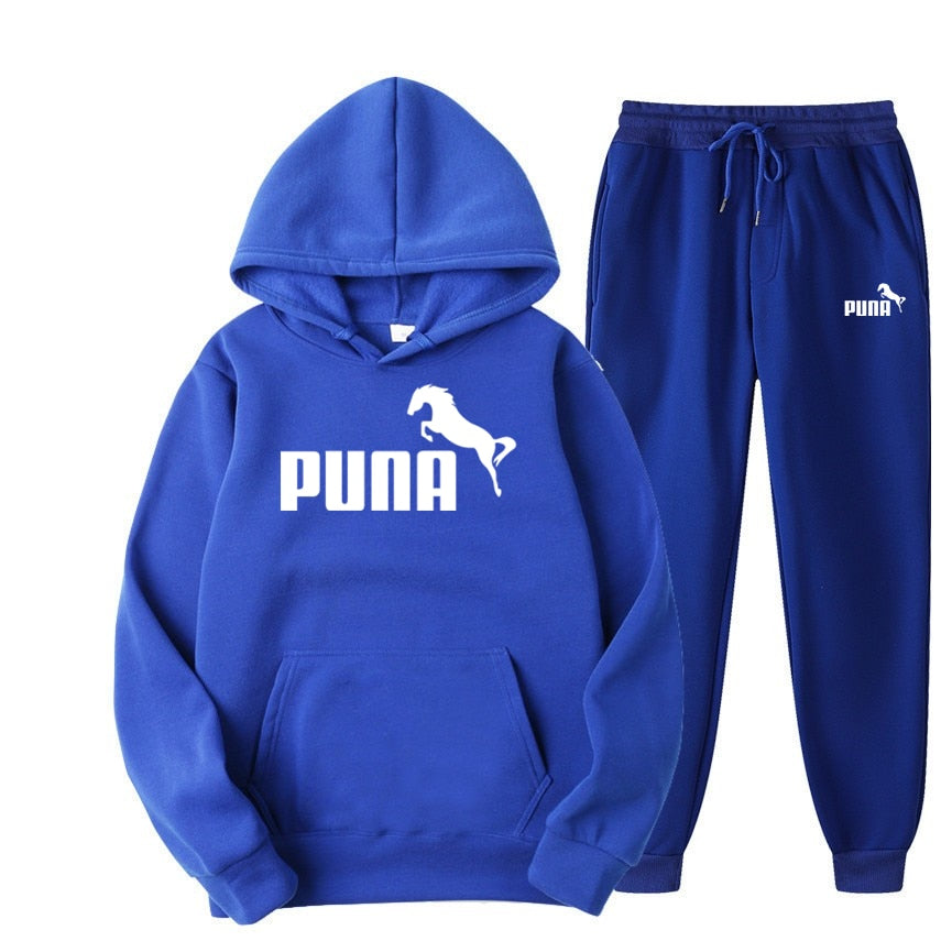 Fleece Hoodies and Pants Two Piece Sets Puna Horse