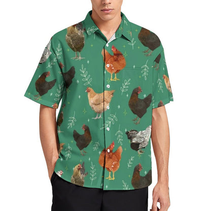 Chicken pattern Hawaiian Shirt