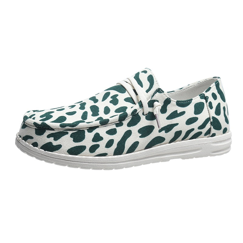 Canvas Woman Shoes Casual cow pattern