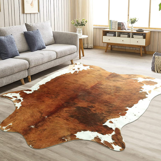 Luxury Cowhide Carpet Cow pattern Rug  for Bedroom Living Home Decor - myfunfarm