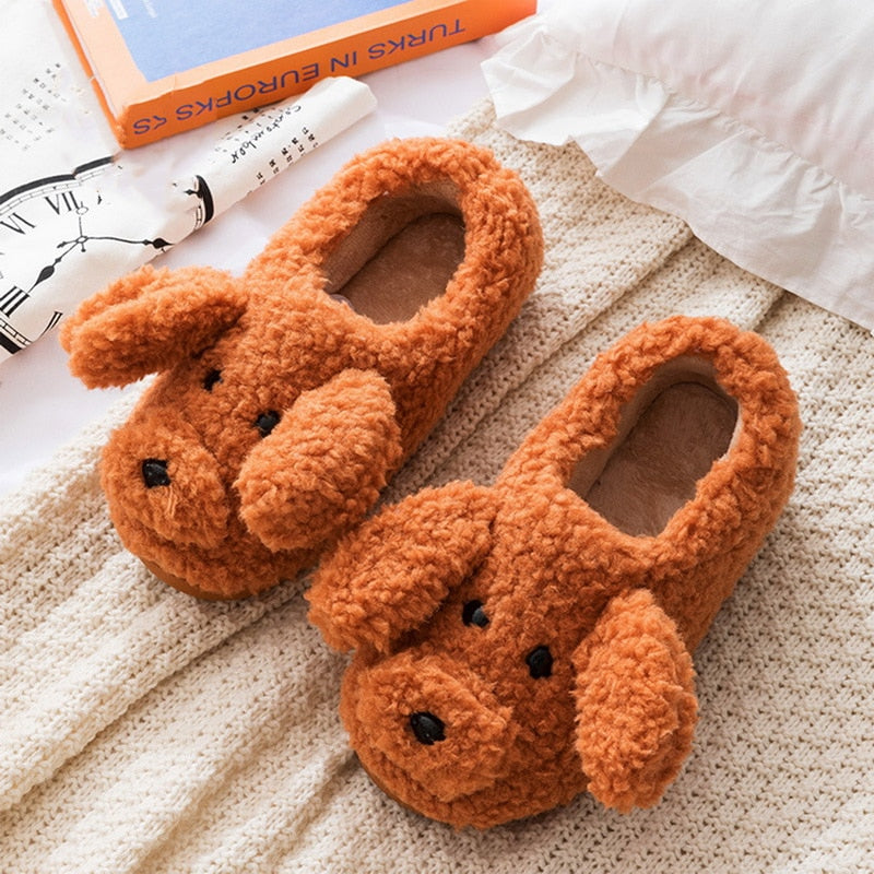 Cute Cow House Slippers Warm Fluffy for Winter - myfunfarm