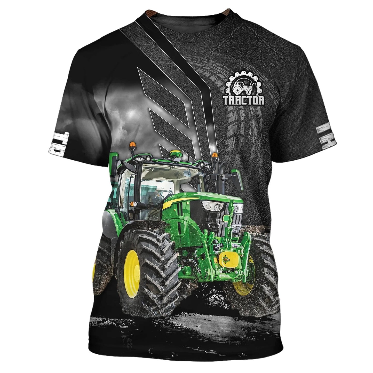 Farm Tractor Pattern 3D Print unisex T-shirt