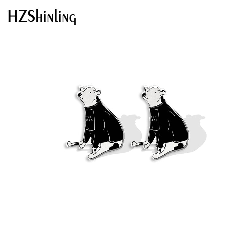 Cow Cute Acrylic Resin Earrings Epoxy Handmade Jewelry