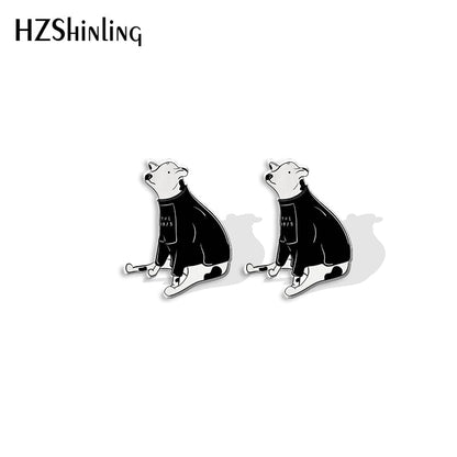 Cow Cute Acrylic Resin Earrings Epoxy Handmade Jewelry