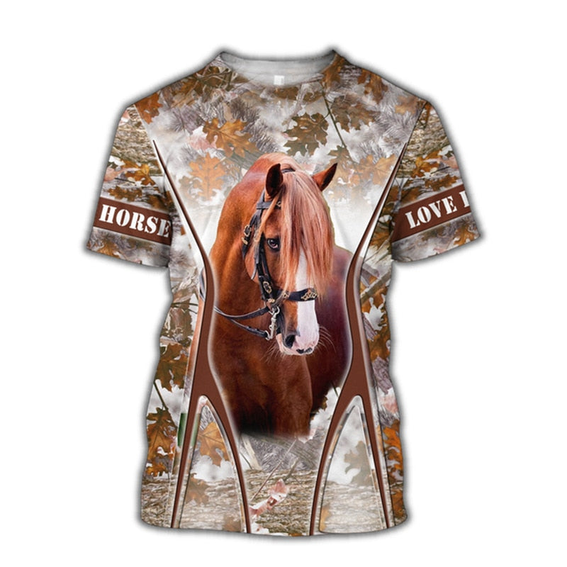 3D Printing Horse Unisex T-Shirt for Horse Lovers - myfunfarm
